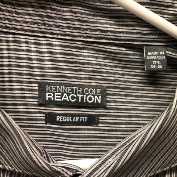 Kenneth Cole Gray and White Button Up - Picture 4 of 6